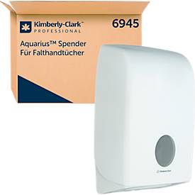 Kimberly-Clark® Aquarius Papierhandtuchspender 6945, L 150 x B 100 x H 132 mm, Kunststoff, weiß