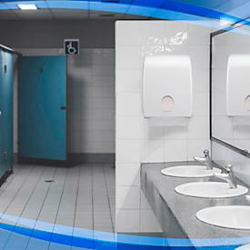 Kimberly-Clark® Aquarius Papierhandtuchspender 6945, L 150 x B 100 x H 132 mm, Kunststoff, weiß