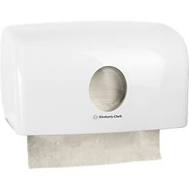 Kimberly-Clark® Handtuchspender Aquarius 6956, kleine Ausführung, Einzelblattentnahme, B 287 x T 142 x H 159 mm, weiß