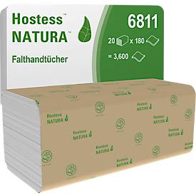 Kimberly-Clark® Papierhandtücher Hostess™ Natura™ 6811, Zick-Zack-Falzung, 2-lagig, 20 x 180 Blatt, Recyclingpapier, grau