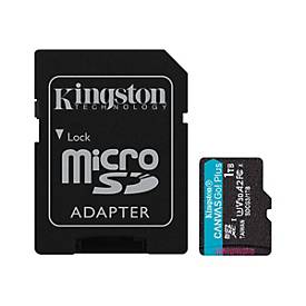 Kingston Canvas Go! Plus - Flash-Speicherkarte (microSDXC-an-SD-Adapter inbegriffen) - 1 TB - A2 / Video Class V30 / UHS