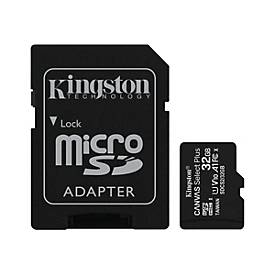 Kingston Canvas Select Plus - Flash-Speicherkarte (microSDHC/SD-Adapter inbegriffen) - 32 GB - A1 / Video Class V10 / UH