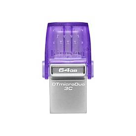 Kingston DataTraveler microDuo 3C - USB-Flash-Laufwerk - 64 GB - USB 3.2 Gen 1 / USB-C