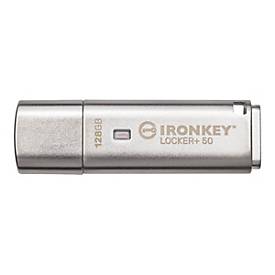 Kingston IronKey Locker+ 50 - USB-Flash-Laufwerk - verschlüsselt - 128 GB - USB 3.2 Gen 1