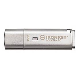 Kingston IronKey Locker+ 50 - USB-Flash-Laufwerk - verschlüsselt - 16 GB - USB 3.2 Gen 1