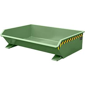 Kipp-Behälter Bauer Mini Typ MGU 610, besonders niedrige Bauhöhe, grün