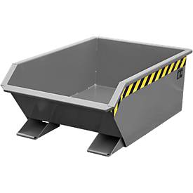 Kippbehälter Bauer Mini Typ MGU 270, 350 mm Schüttkantenhöhe, 270l Inhalt, grau