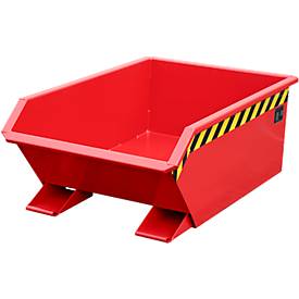 Kippbehälter Bauer Mini Typ MGU 270, 350 mm Schüttkantenhöhe, 270l Inhalt, rot