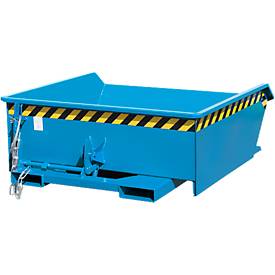 Kippbehälter Bauer Mini Typ MGU 460, niedrige Bauhöhe, 460 l Inhalt, blau