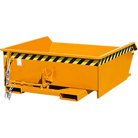 Kippbehälter Bauer Mini Typ MGU 460, niedrige Bauhöhe, 460 l Inhalt, orange
