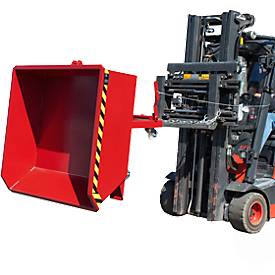 Kippbehälter Bauer Mini Typ MGU 460, niedrige Bauhöhe, 460 l Inhalt, rot