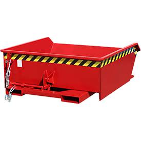 Kippbehälter Bauer Mini Typ MGU 460, niedrige Bauhöhe, 460 l Inhalt, rot