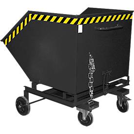 Kippbehälter mit Rollen Typ KW-ET 1000, grau