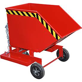 Kippbehälter mit Rollen Typ KW-ET 250, rot