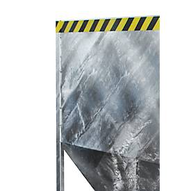 Kippbehälter SR-D 600, Tragkraft 600 kg, mit Rollen & Schieberverschluss, B 780 x H 1610 mm, Stahl, verzinkt