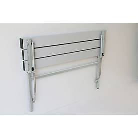 Klappbank, Alu, L 1200 mm, lichtgrau (RAL 7035)