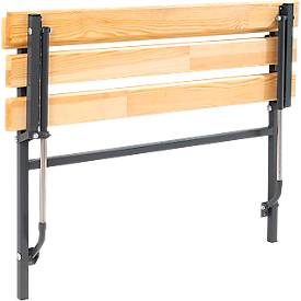 Klappbank, Holz, 1200 mm breit, anthrazit (RAL 7016)