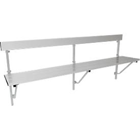 Klappbank mit Platzspar-Effekt, Alu