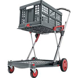 Klappmobil CLAX® inkl. Klappbox, 46 l, grau/rot