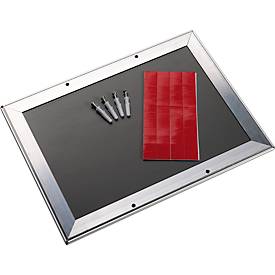 Klapprahmen Durable, DIN A4, Hoch- oder Querformat, Aluminium & Polystyrol, silber