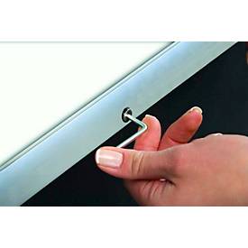 Klapprahmen, silber, Aluminium/PET-Schutzfolie, wasserfest, DIN A0