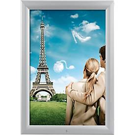 Klapprahmen, silber, Aluminium/PET-Schutzfolie, wasserfest, DIN A1