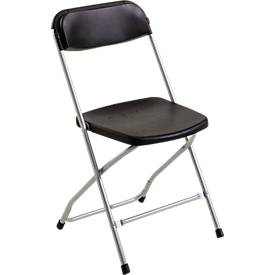 Klappstuhl Polyfold, schwarz/weißalu, 2 Stück