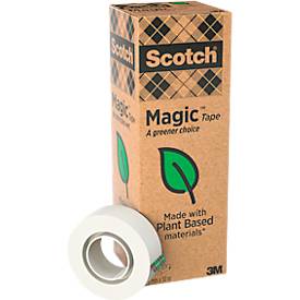 Klebeband Scotch® Magic™, universell, von Hand einreißbar, mit Scotch® Tischabrollern kompatibel, 66 % pflanzlicher Klebstoff, L 30 m x B 19 mm, 9 Rollen