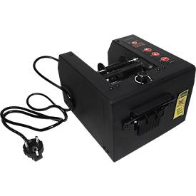 Klebebandabroller H700, automatisch, für Rollen mit Ø 300 x B 8-80 mm, 150 mm/s, Stahl, schwarz