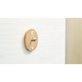 Klebehaken tesa Smooz, rund, Befestigung ohne Bohren, inkl. Klebelösung, ablösbar, verchromt