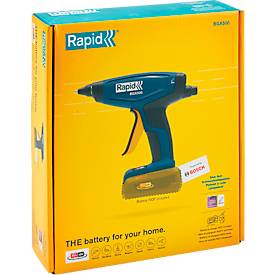 Klebepistole Rapid BGX500, LED-Anzeige, ergonomischer Griff, inkl. 2 Klebesticks, ohne Akku