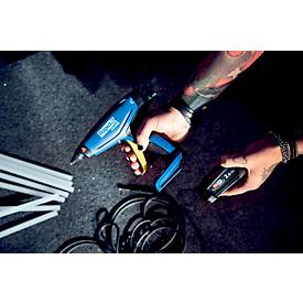 Klebepistole Rapid BGX500, LED-Anzeige, ergonomischer Griff, inkl. 2 Klebesticks, ohne Akku