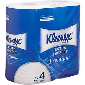 Kleenex® Toilettenpapier 8484, 4-lagig, 6 Päckchen á 4 Rollen, 160 Blatt/Rolle, weiß
