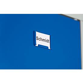 Kleiderspind, 2 Türen, B 600 x H 1800 mm, Zylinderschloss, lichtgrau/enzianblau