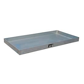 Kleingebindewanne Bauer KGW 2, Volumen 16 l, bis 150 kg, ohne Lochblechrost, B 940 x T 470 x H 60 mm, Stahl verzinkt