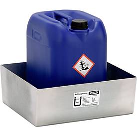 Kleingebindewanne CEMO Q30, Stahl, 30 l Auffangvolumen, L 460 x B 435 x H 170 mm