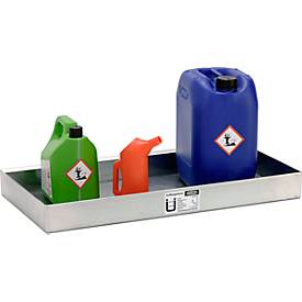 Kleingebindewanne CEMO R30, Stahl, 30 l Auffangvolumen, L 900 x B 445 x H 90 mm