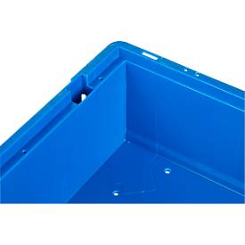 Kleinladungsträger RL-KLT 6147, Polypropylen, B 600 x T 400 mm, bis 20 kg, blau