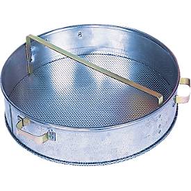 Kleinteilekorb für Wasch- und Tauchbehälter PREMIUM LINE, Volumen 30 l, Ø 397 x H 362 mm, Tragegriff, Stahlblech, rot
