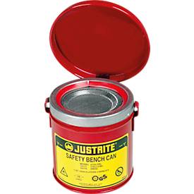 Kleinteilereiniger aus Stahlblech PREMIUM LINE, rot, ø 124 x H 140 mm, 1 l