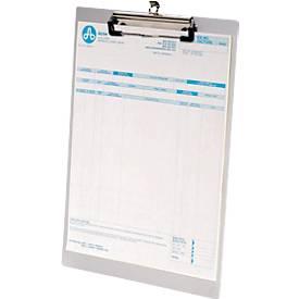 Klemmbrett, DIN A4, Aluminium, mit Aufhängeöse