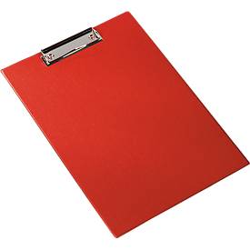 Klemmbrett, DIN A4, Kunststoff, mit Aufhängöse, rot
