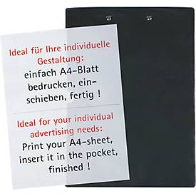Klemmbrett MAUL, DIN A4, Aufhängeöse, 346 x 231 x 13 mm, Karton mit Folienüberzug, schwarz