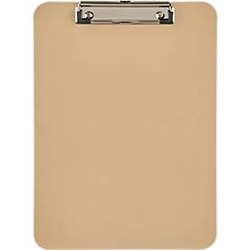 Klemmbrett MAUL, DIN A4, mit Aufhängeöse, 318 x 226 x 15 mm, Kunststoff, sahara