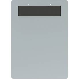 Klemmbrett MAUL, DIN A4, mit Magnetband und Bügelklemme, 319 x 230 x 14 mm, Aluminium, silber