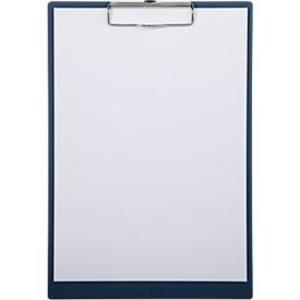 Klemmbrett Maul MAULbalance, A4-Hochformat, Klemmweite 8 mm, individualisierbar, aufhängbar, L 325 x B 225 x H 14 mm, Karton, recycelbar, blau