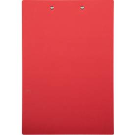 Klemmbrett Maul MAULbalance, A4-Hochformat, Klemmweite 8 mm, individualisierbar, aufhängbar, L 325 x B 225 x H 14 mm, Karton, recycelbar, rot