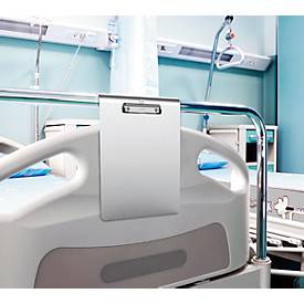 Klemmbrett Maul MAULmedic, Format DIN A4 , Hochformat, Klemmweite 8 mm, auch zum Aufhängen, Aluminium, silber