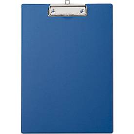Klemmbrett Maul MAULpoly, A4-Hochformat, Klemmweite 8 mm, aufhängbar, L 320 x B 230 x H 13 mm, Karton/Polypropylen, recycelbar, blau