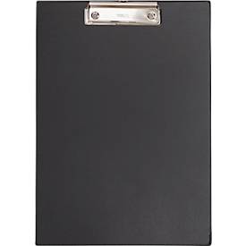 Klemmbrett Maul MAULpoly, A4-Hochformat, Klemmweite 8 mm, aufhängbar, L 320 x B 230 x H 13 mm, Karton/Polypropylen, recycelbar, schwarz